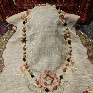 14k Jade, Multicolor vintage necklace